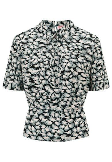 The Elsie Blouse in Black Whisp Print – New In | Kitty Darling