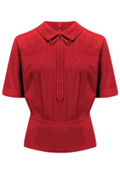 The Elsie Blouse in Red – New In | Kitty Darling