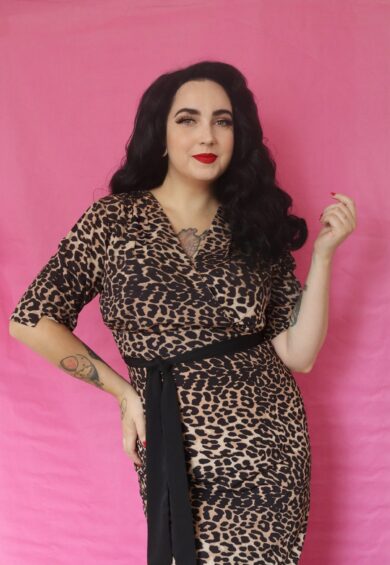 The Evelyn Wiggle Dress in Leopard Print – New In | Kitty Darling