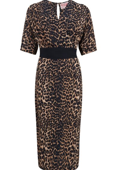 The Evelyn Wiggle Dress in Leopard Print – New In | Kitty Darling