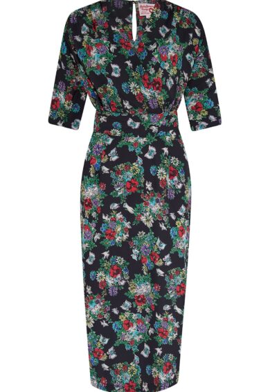The Evelyn Wiggle Dress in Secret Garden Print – New In | Kitty Darling