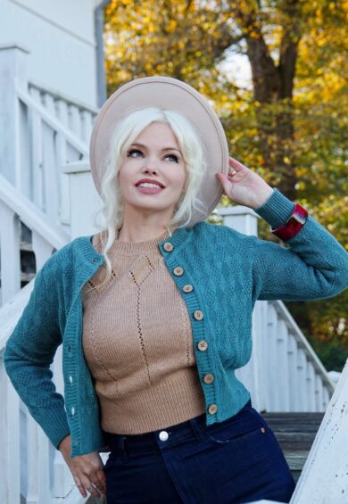 The Frances Short Sleeve Pullover Jumper in Biscuit – New In | Kitty Darling