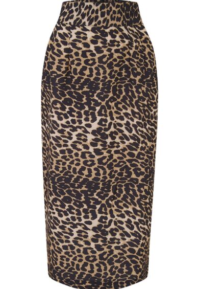 The Jitterbug Pencil Skirt with Kick-Pleat in Leopard Print – New In | Kitty Darling