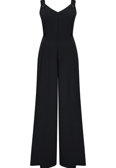 The Lana Palazzo Jump Suit & Bolero 2pc Set in Panama Print & Black – New In | Kitty Darling