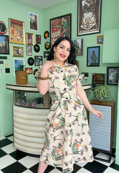 The Lucille 2pc Sweetheart Dress & Bolero Set In Tahiti – New In | Kitty Darling
