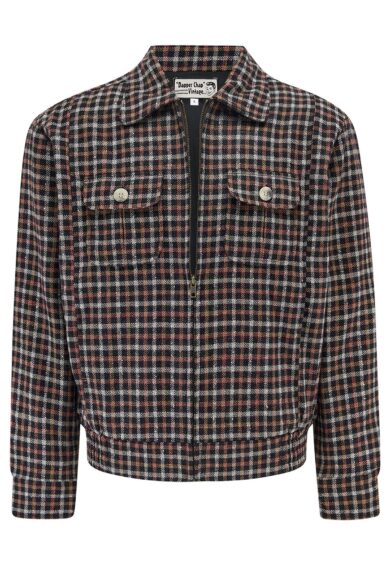 The Mens Ricky Sport Jacket In Black & Red Small Check 100% Wool With Satin Lining .. 1950s Vintage Menswear (Wool No.9) – New In | Kitty Darling