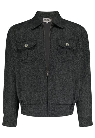 The Mens Ricky Sport Jacket In Grey Slub Weave 100% Wool With Satin Lining .. 1950s Vintage Menswear – Just Landed | Kitty Darling