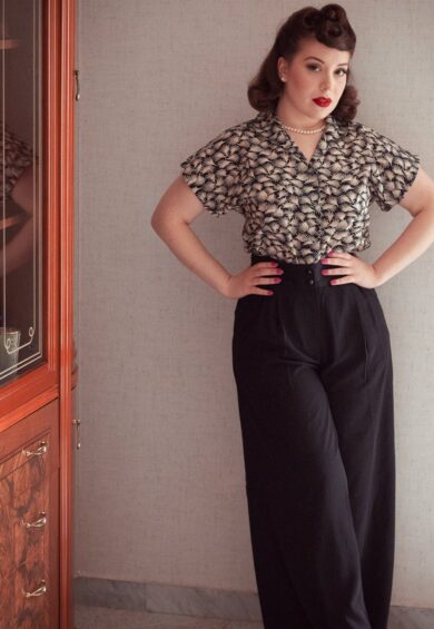 The Sophia Palazzo Wide Leg Trousers in Black – Just Landed | Kitty Darling