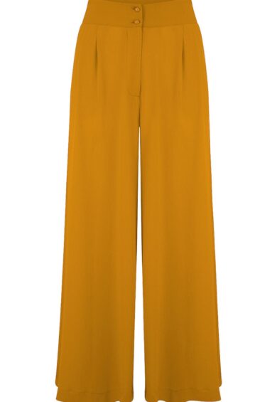 The Sophia Palazzo Wide Leg Trousers in Mustard – Just Landed | Kitty Darling