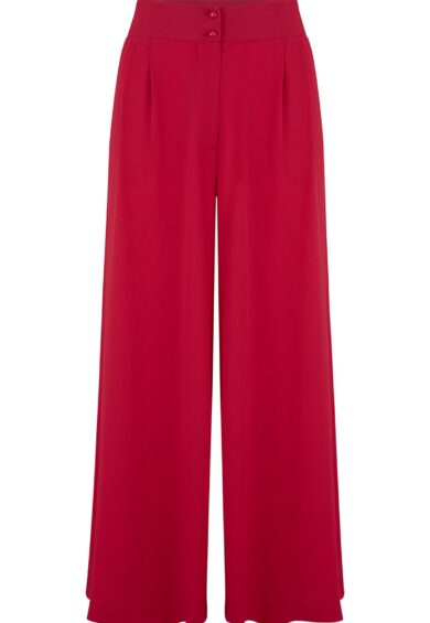 The Sophia Palazzo Wide Leg Trousers in Red – Just Landed | Kitty Darling