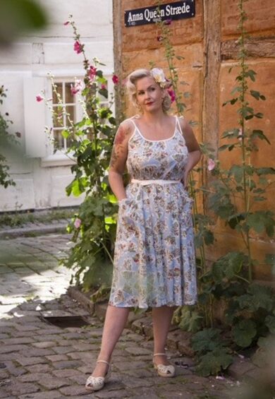 The Suzy Sun Dress in Pagoda Print Easy To Wear – New In | Kitty Darling