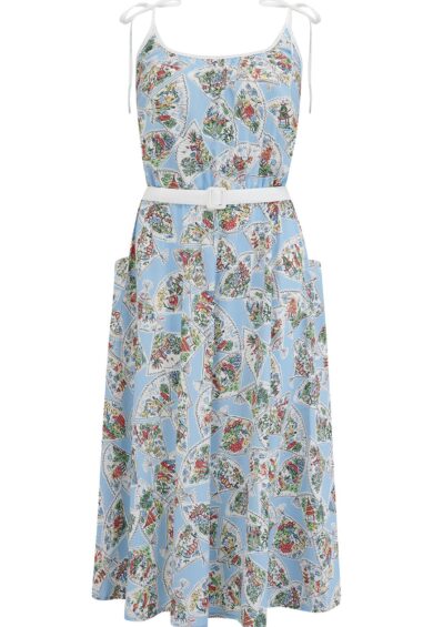 The Suzy Sun Dress in Pagoda Print Easy To Wear – New In | Kitty Darling