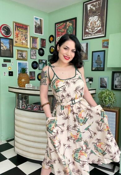 The Suzy Sun Dress in Tahiti Print – New In | Kitty Darling