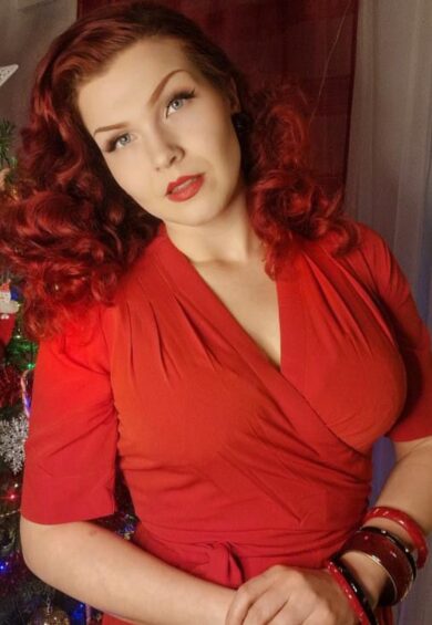 The Vivien Full Wrap Dress in Red – New In | Kitty Darling