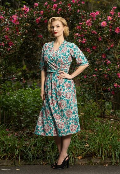 The Vivien Full Wrap Dress in Summer Breeze Print – New In | Kitty Darling