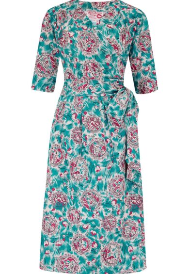 The Vivien Full Wrap Dress in Summer Breeze Print – New In | Kitty Darling