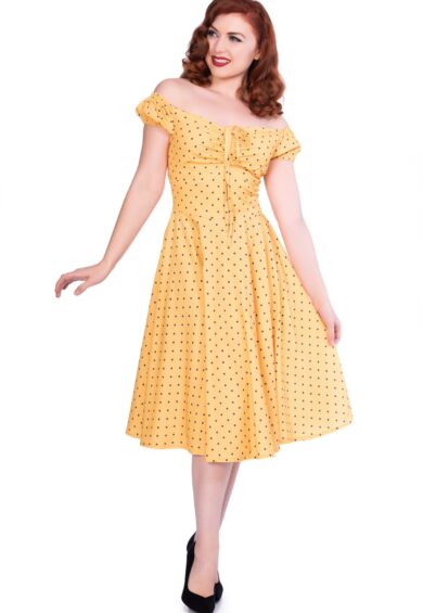 Amerie Polka Swing Dress – 50s Dresses, Dresses | Kitty Darling