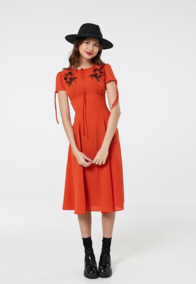 Ava Orange Dress – 50s Dresses, Dresses | Kitty Darling