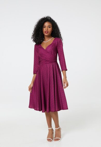 Genevieve Plum Dress – 50s Dresses, Dresses | Kitty Darling