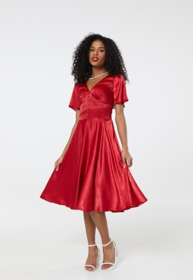 Kaylee Red Dress in Recycled Fabric – 50s Dresses, Dresses | Kitty Darling