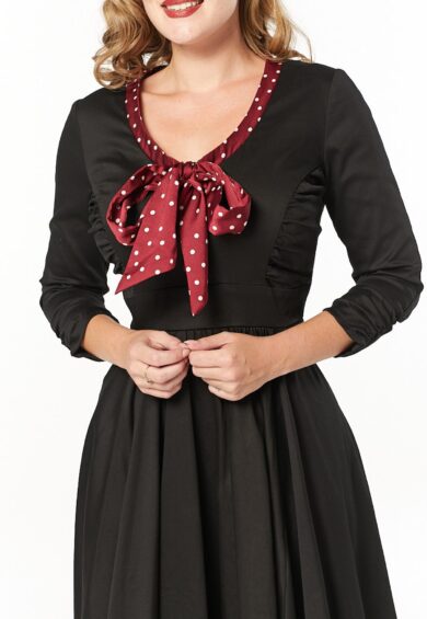 Lila Dress with Purple Polka dot detail – 50s Dresses, Dresses | Kitty Darling