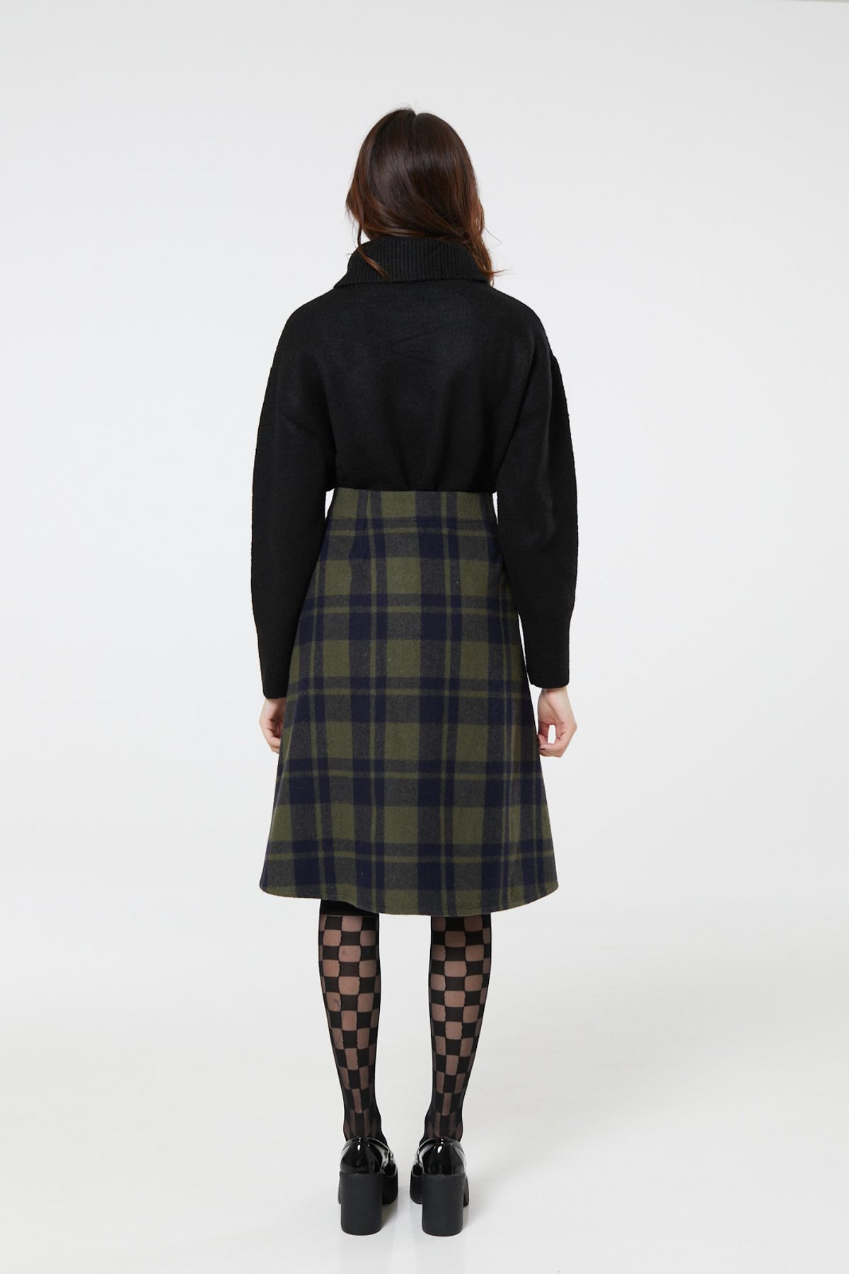 Pleated Skirt in Sage Green 2 Pleated Skirt in Sage Green - Image 2