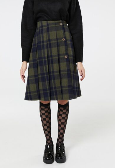 Pleated Skirt in Sage Green – Skirt | Kitty Darling