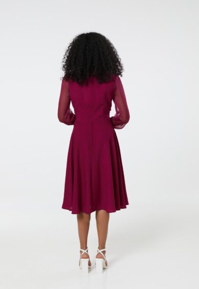 Polly Dress in Plum Colour – 50s Dresses, Dresses | Kitty Darling