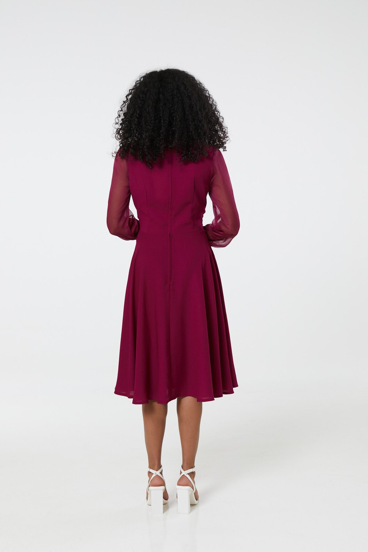 Polly Dress in Plum Colour 2 Polly Dress in Plum Colour - Image 2