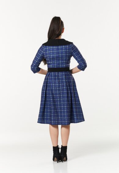 Raakel Blue Check Dress – 50s Dresses | Kitty Darling