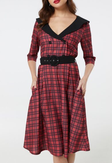 Raakel Red Check – 50s Dresses, Dresses | Kitty Darling