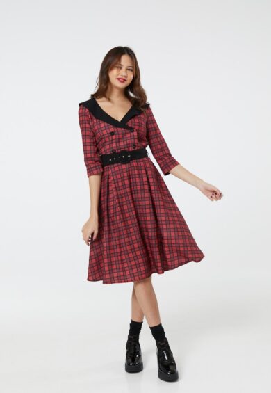 Raakel Red Check – 50s Dresses, Dresses | Kitty Darling