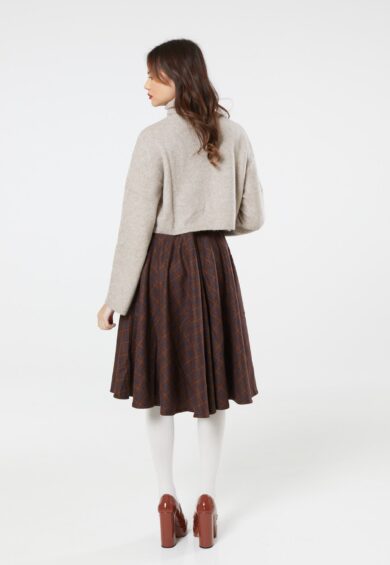 Sophie Skirt Blue and Brown – Skirt | Kitty Darling
