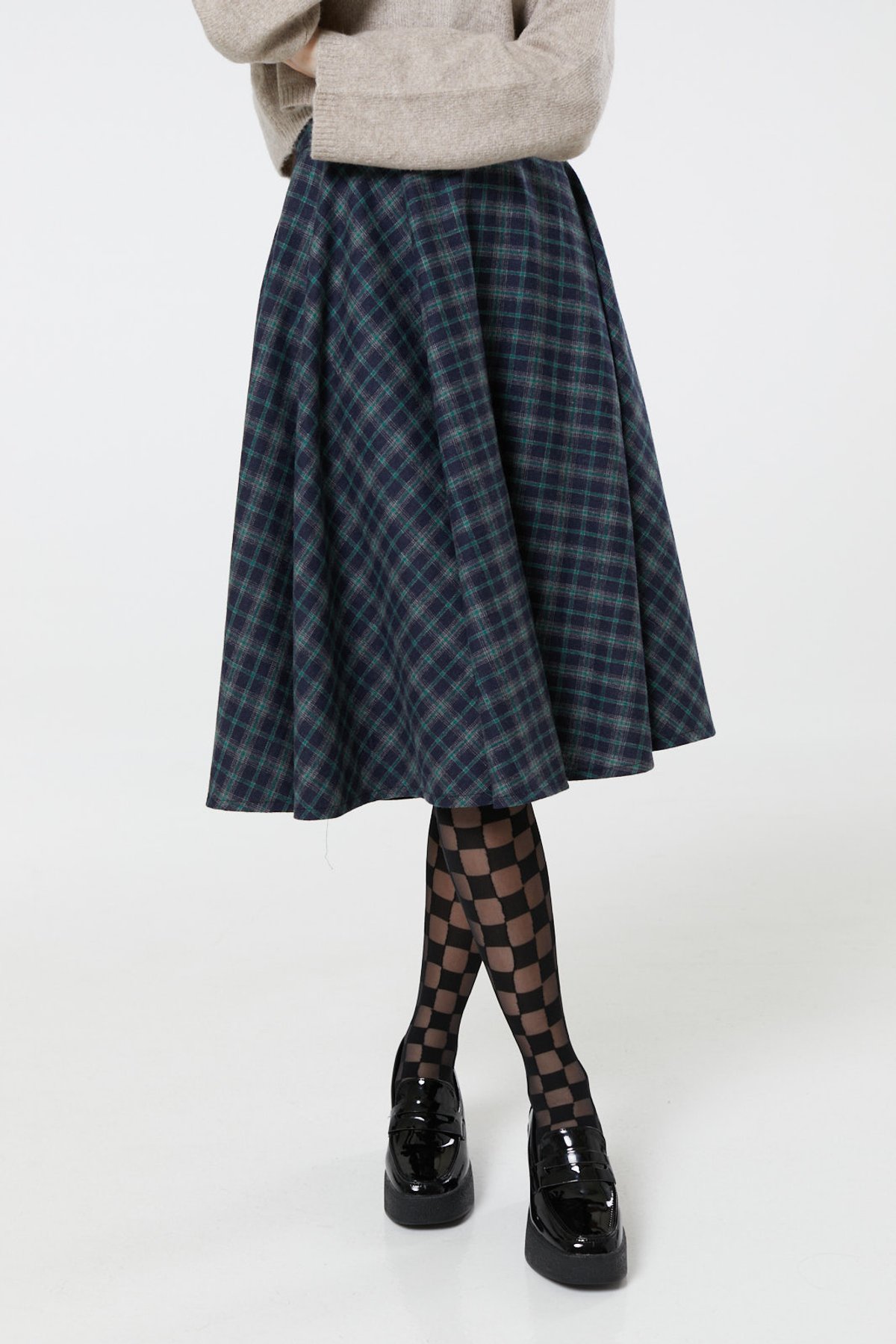 Sophie Skirt Blue Ink Check 1 Sophie Skirt Blue Ink Check