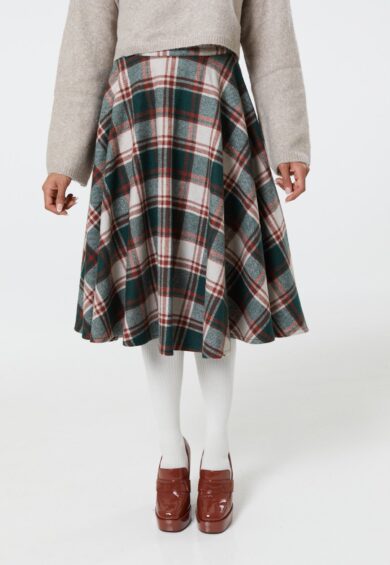 Sophie Skirt Green and White Check – Skirt | Kitty Darling