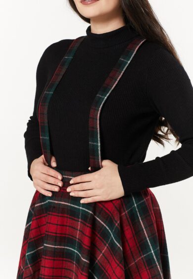 Sophie Skirt Red and Dark Green – Skirt | Kitty Darling