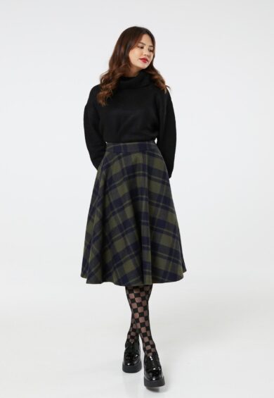 Sophie Skirt Sage Green Check – Skirt | Kitty Darling