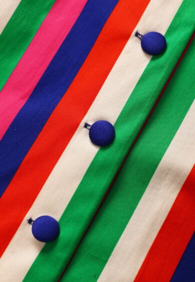 Mollie Multicolored Striped Shirt Dress - Blue, Red, White, Green & Pink – New In | Kitty Darling