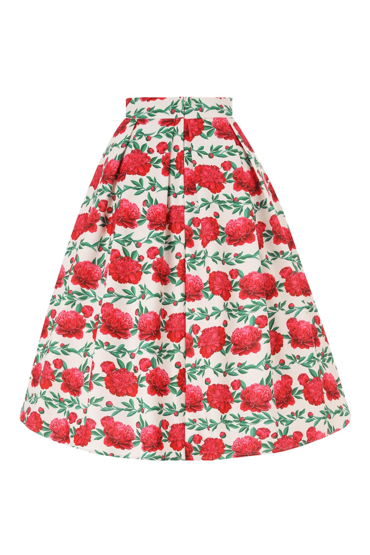 Aisley White Vintage Rose Box Pleated Skirt 3 Aisley White Vintage Rose Box Pleated Skirt - Image 3
