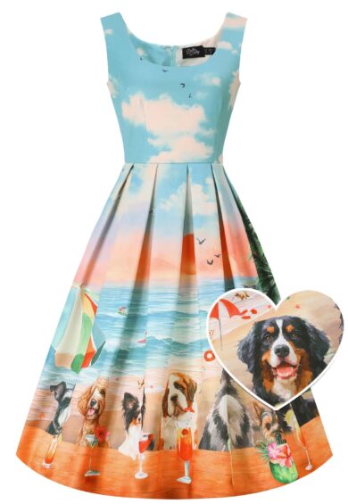 Amanda Beach Bark Club Flared Dress – New In | Kitty Darling
