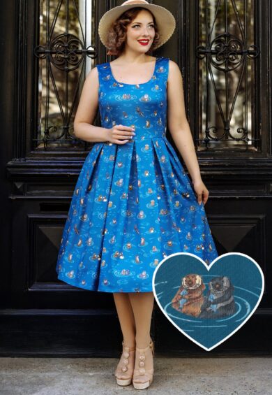 Amanda Blue Otter Family Tea Dress – New In | Kitty Darling