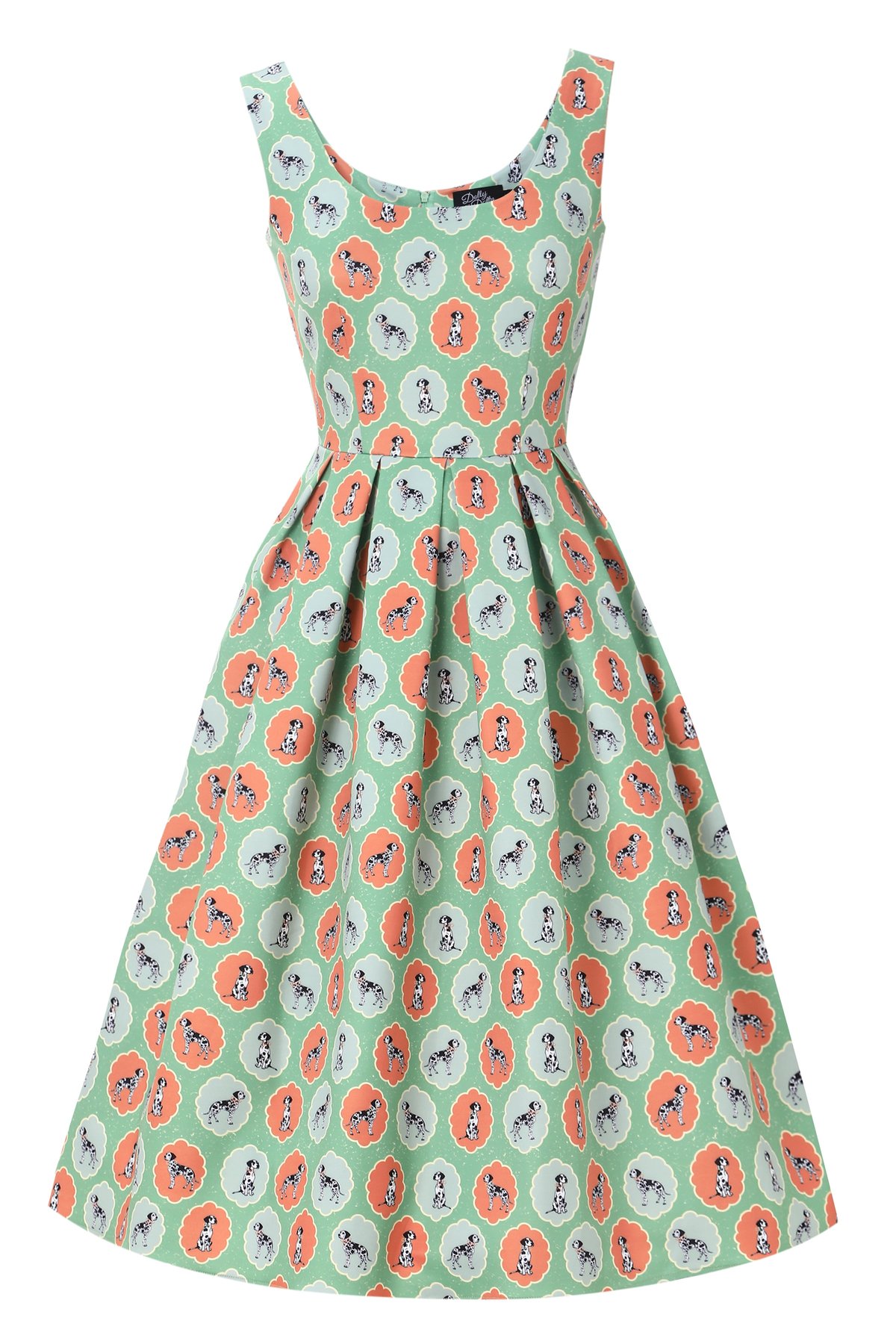 Amanda Green Framed Dalmatian Sleeveless Dress 1 Amanda Green Framed Dalmatian Sleeveless Dress