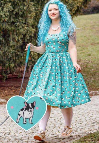 Amanda Green Frenchies Swing Dress – New In | Kitty Darling