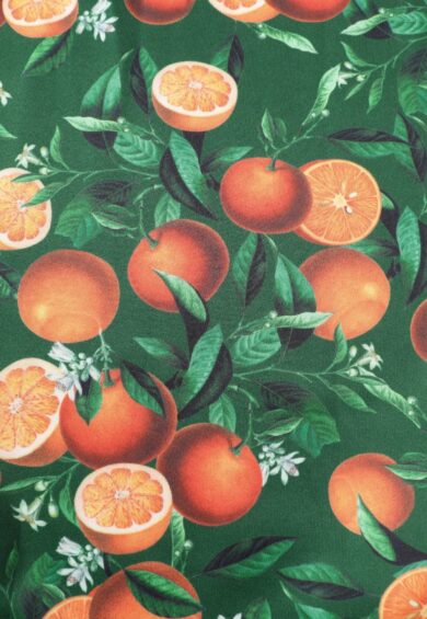 Amanda Green Orange Print Dress – New In | Kitty Darling
