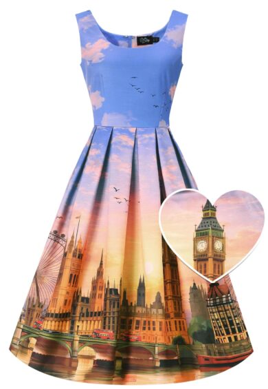 Amanda London At Sunset Flared Dress – New In | Kitty Darling