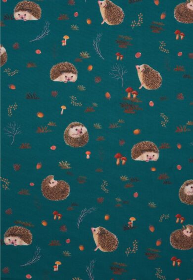 Amanda Scoop Neck Swing Dress in Green Hedgehog Print – New In | Kitty Darling