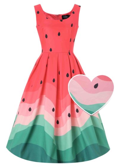 Amanda Watermelon Printed Dress – New In | Kitty Darling