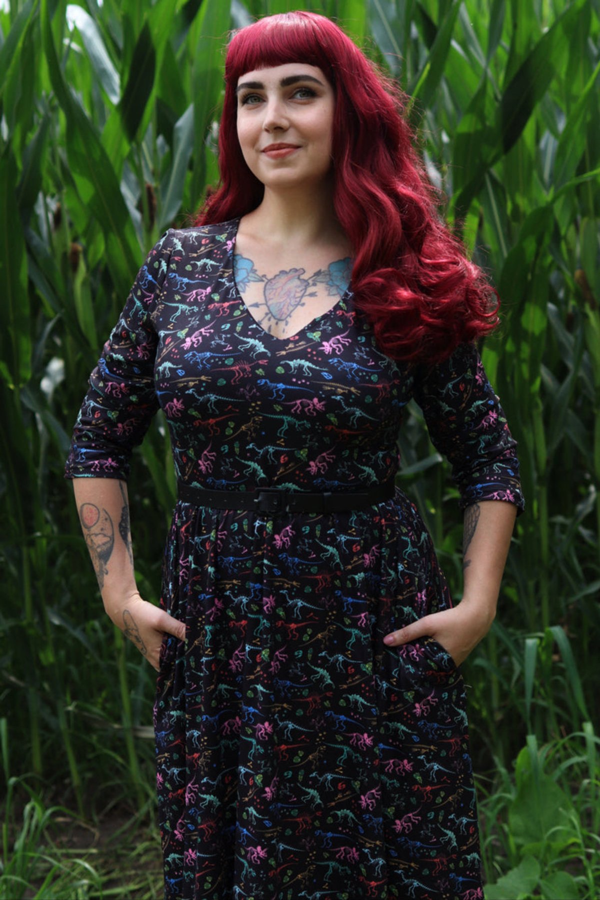 Billie Black Dinosaur Fossil Dress 3 Billie Black Dinosaur Fossil Dress - Image 3