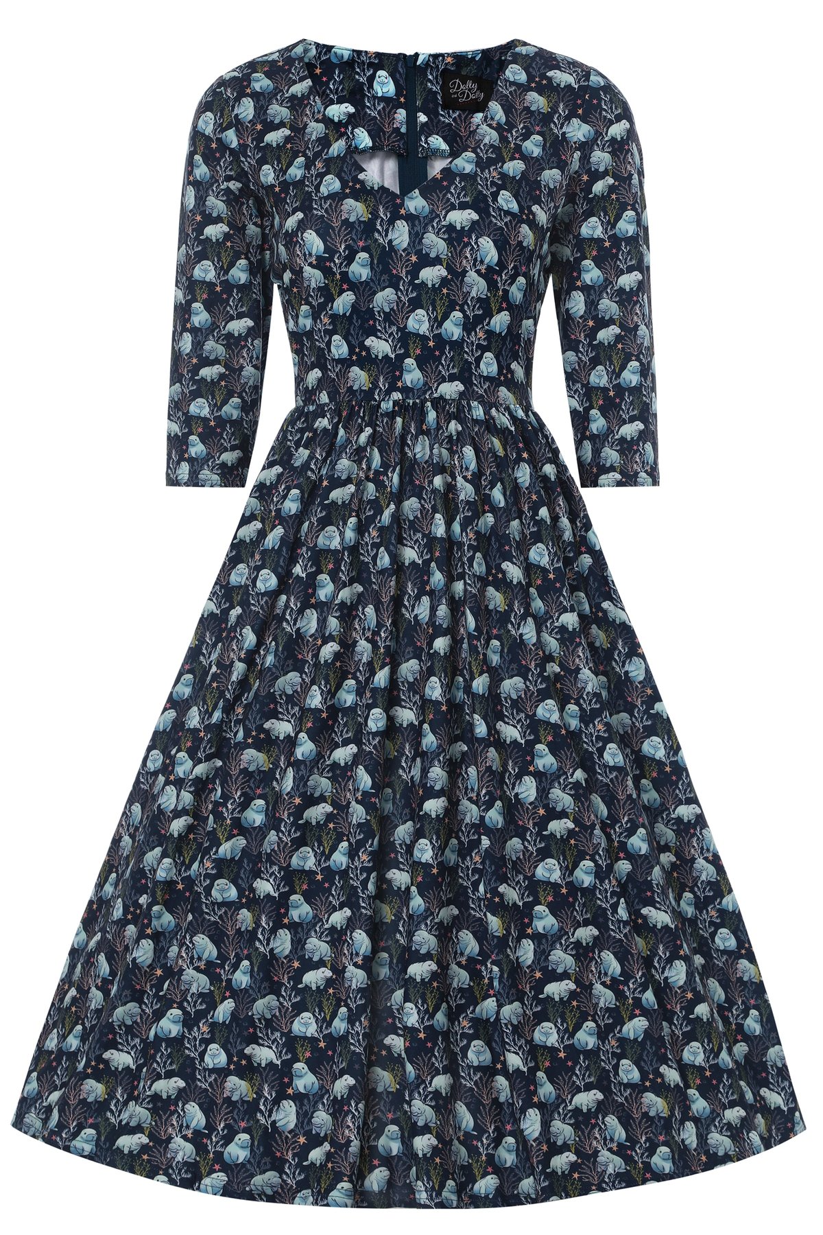 Billie Blue Manatee Long Sleeved Dress 3 Billie Blue Manatee Long Sleeved Dress - Image 3