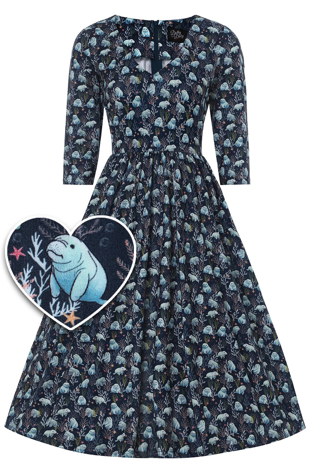 Billie Blue Manatee Long Sleeved Dress 1 Billie Blue Manatee Long Sleeved Dress